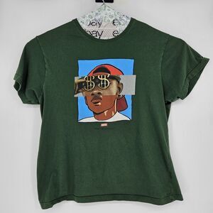 Akoo Shirt Mens 3XL Green Bout That Money Graphic Rap Tee Short Sleeve